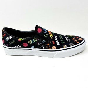 Vans Classic Slip On (Disruptive) Black True White Womens Casual Shoes